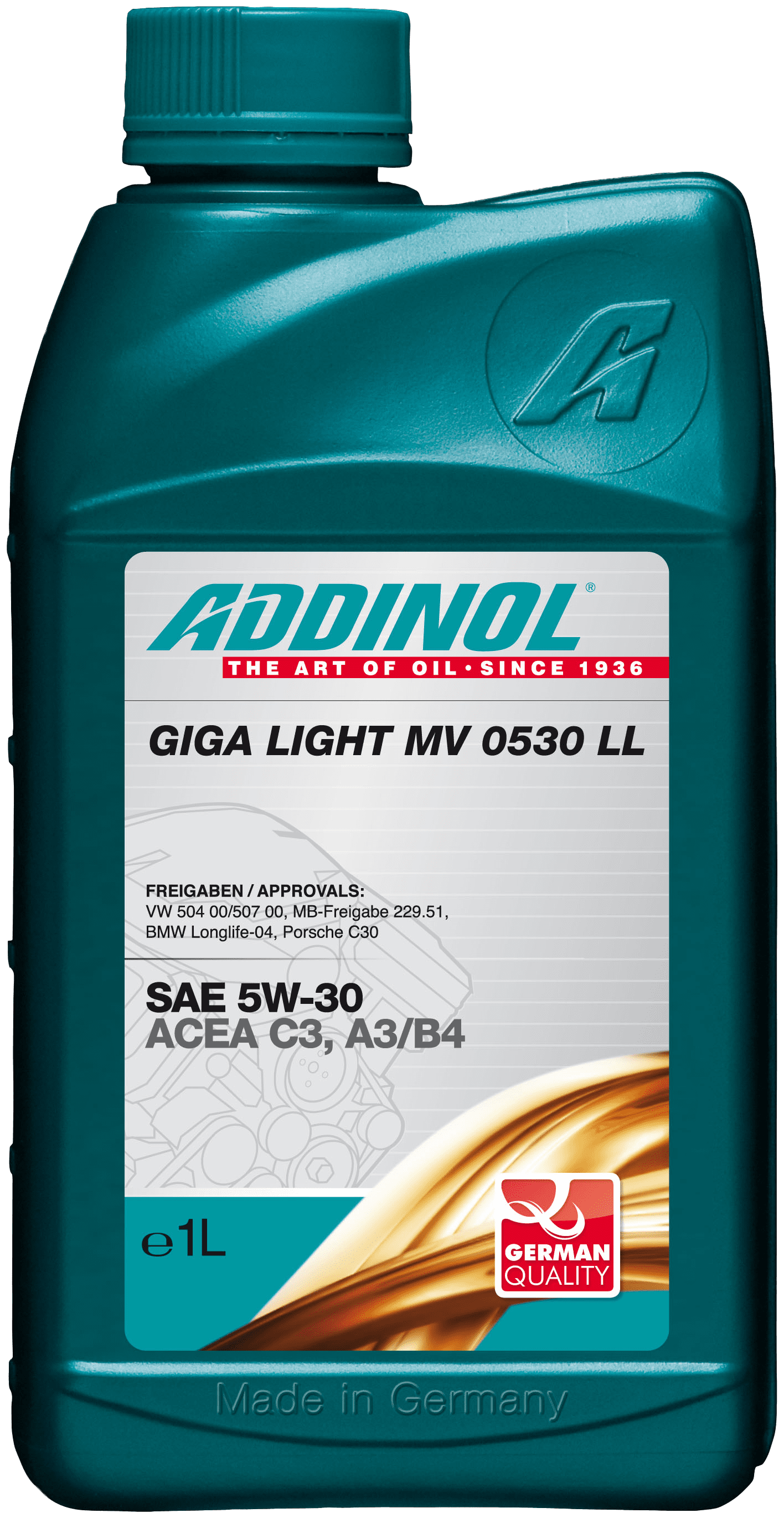 Моторное масло Addinol Giga Light (Motorenol) MV 0530 LL 5W-30, 1л